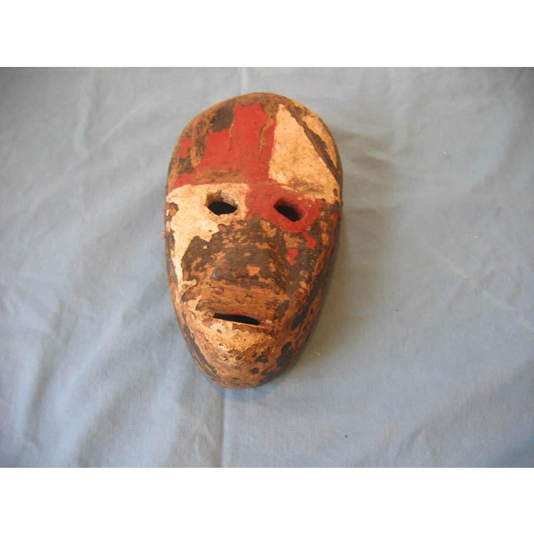 Antique Painted Mask, 9.55 inches long