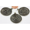 Matched Spiral Design Metal Disc Pendants New Production, Morocco
