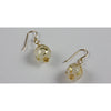 Vintage Gold Foil Glass Bead Earrings with Gold Filled Beads