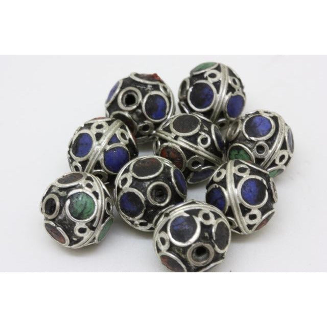 Berber Enameled Eye Beads, Morocco, Medium