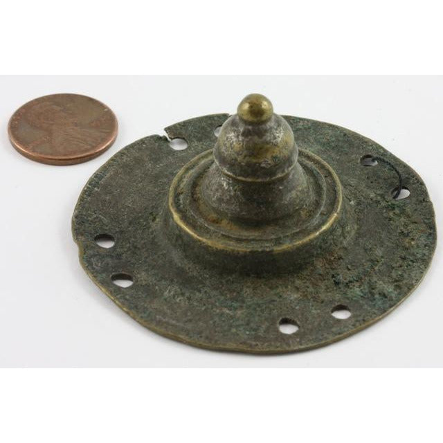 Ethiopian Dark Bronze Shield Pendant, Old, Nice Patina 