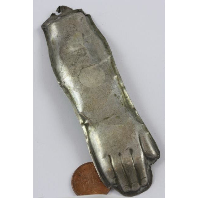 Silver Milagro Hand and Arm Amulet 