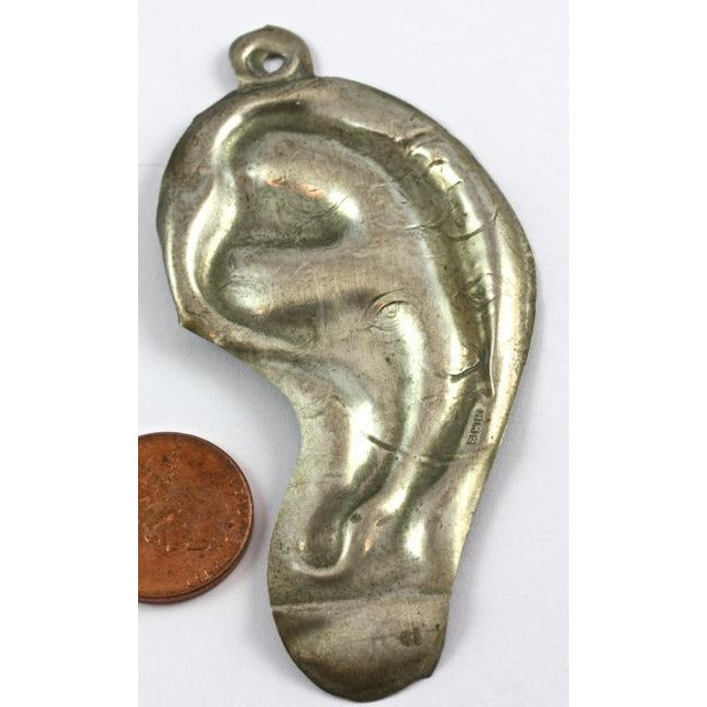 Silver Ex-Votive Ear Amulet, Old, Italy