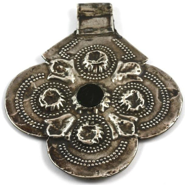 Hallmarked Silver Foulet Hamsa Pendant, Morocco 