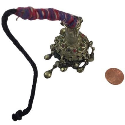 Palestinian Bedouin Veil Temporal or Dangle with Cabachons - Rita Okrent Collection (P702)