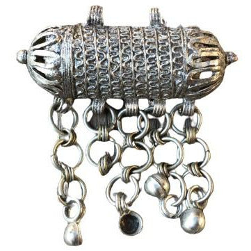 Bedouin Silver Hirz Prayer Amulet, with Dangles and Top Bails - Rita Okrent Collection (P727)