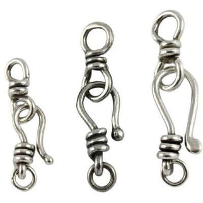 Custom Order Rita Okrent Collection Rita Hook-and-Eye Clasps in Sterling Silver and Gold-Over-Sterling in 18mm, 22mm and 26mm Sizes