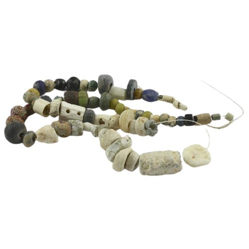 Roman Period Stone and Ceramic beads, strand, 2000-5000 years old - Rita Okrent Collection (AN092)