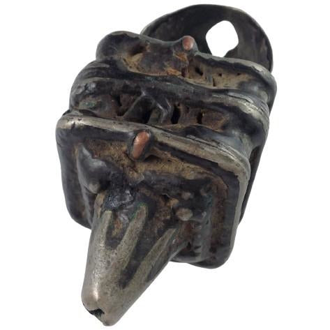 Large Antique Worn Silver Hair Perfume Amulet, Anti Atlas Region, Morocco - Rita Okrent Collection (P631)