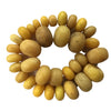 Pale Yellow Large Faux Amber Beads, Vintage, Africa - Rita Okrent Collection (AT0478)