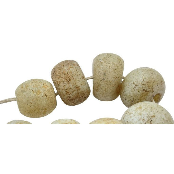 Short Strand of 8 Worn Antique European Glass Beads, from West Africa, Antique Trade Beads - Rita Okrent Collection (ANT569)