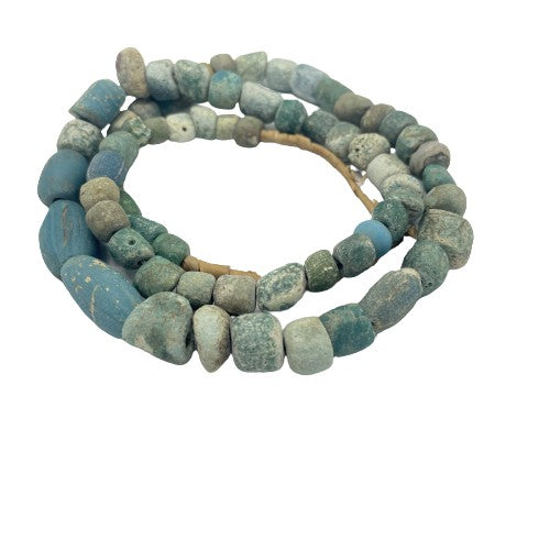 Mixed Shape Ancient Glass Beads in Lovely Blues and Greens - Rita Okrent Collection (AG249)