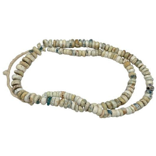 Antique Pearlized Medium Sized Glass Nila Beads from Mali - Rita Okrent Collection (AT0637)