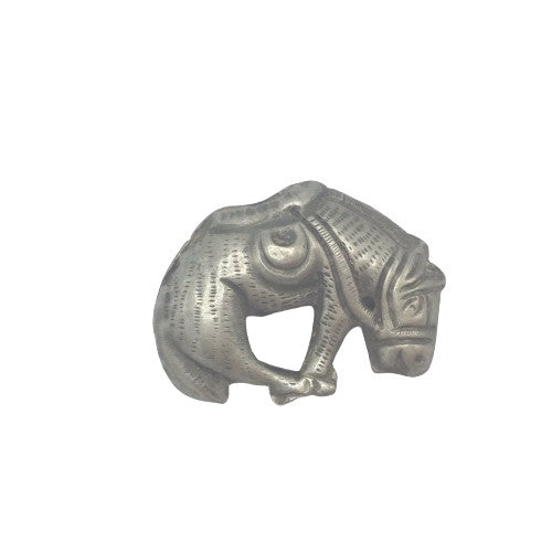 Antique Chinese Silver Donkey Amulet, Qing Dynasty - Rita Okrent Collection (P864)