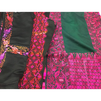 Lot of 3 Lovely Old Traditional Hand Embroidered Bedouin Textile Fabric Pieces - Rita Okrent Collection (AA279)