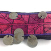 Bedouin Hand Embroidered Belt with Antique Turkish Coins on Black Backing - Rita Okrent Collection (AA105)