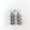 Mauritanian Prayer Bead Earrings with Sterling Silver Thai Hill Tribe Beads- E349c