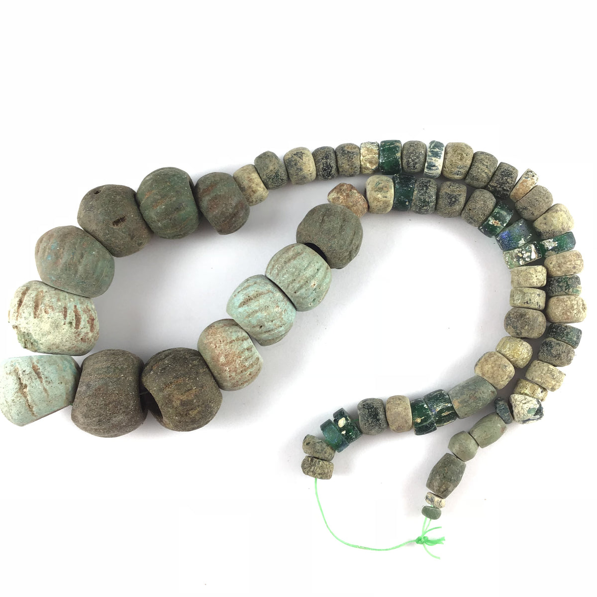 Ancient Egyptian Faience Beads with Mixed Ancient Glass Beads, from Egypt and West Africa - Rita Okrent Collection (AN275)