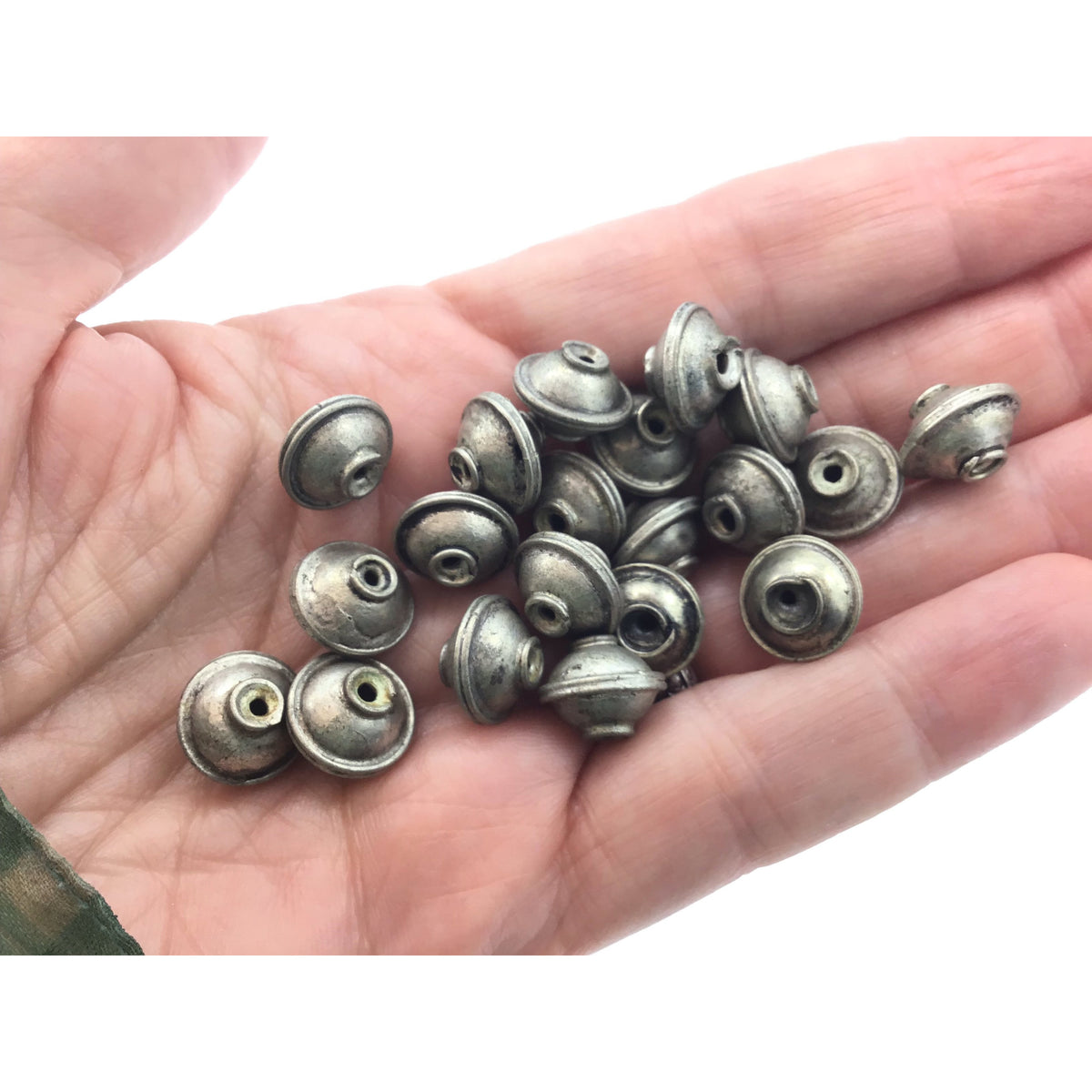 Moroccan Handmade Berber Silver Metal Beads - Rita Okrent Collection (NP022)