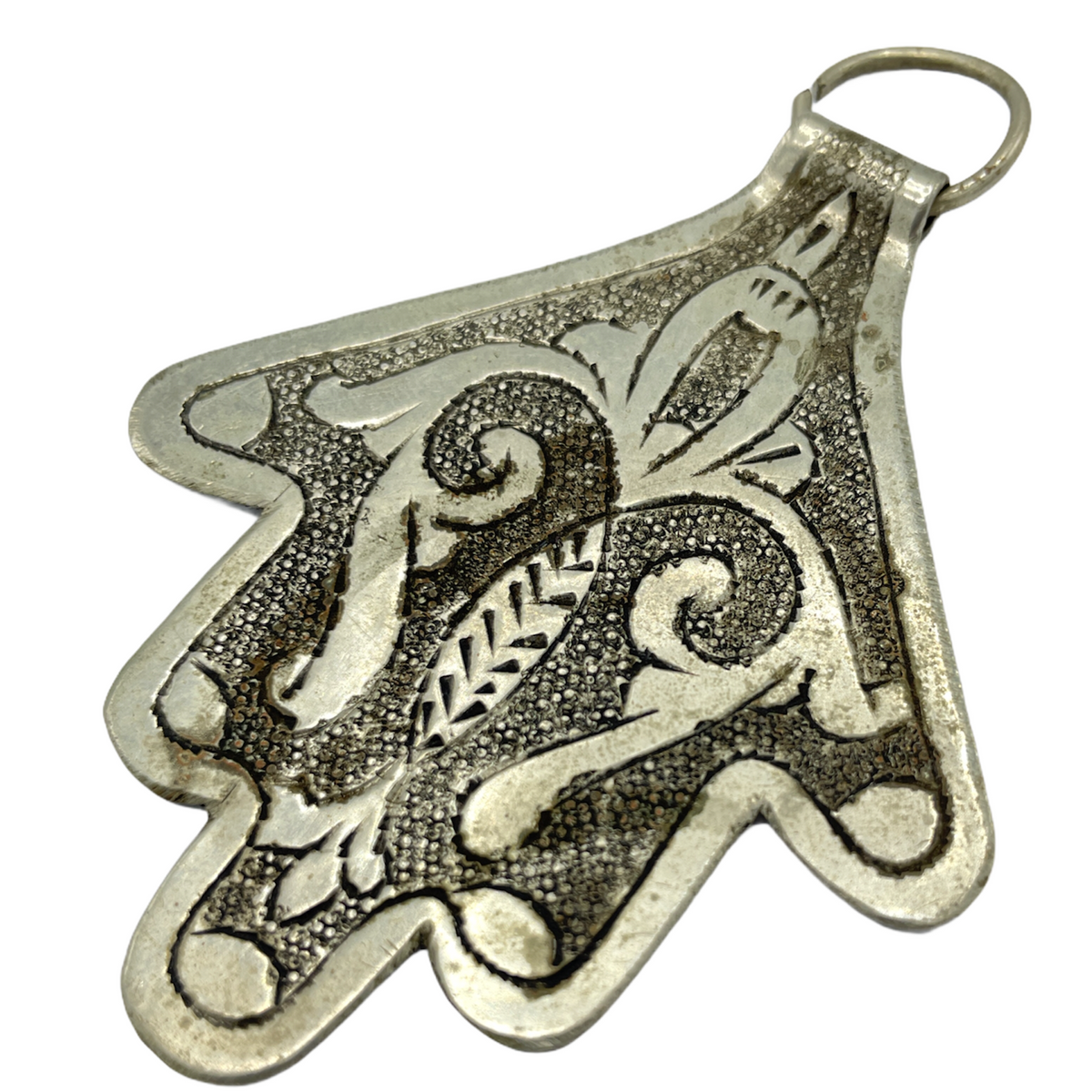 Berber Metal Hamsa with Etching - Rita Okrent Collection (P813)