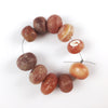 Strand of 10 Antique Round Smooth Orange Carnelian Beads, Mali - Rita Okrent Collection (S061)