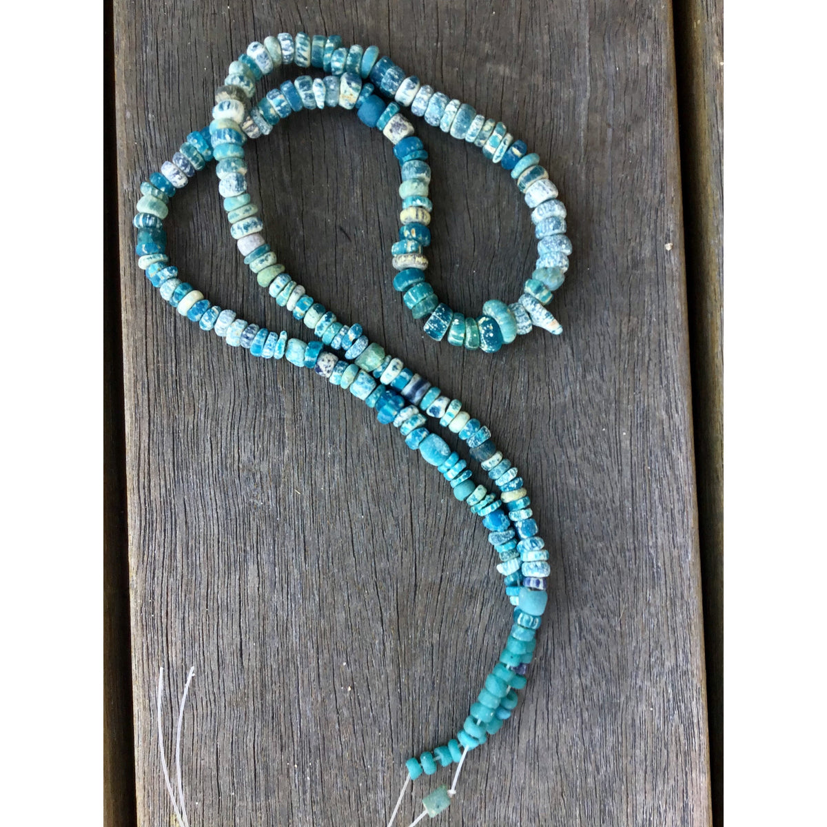 Very Blue Ancient Glass Nila Beads from Djenne, Mali - Rita Okrent Collection (AT422sm)