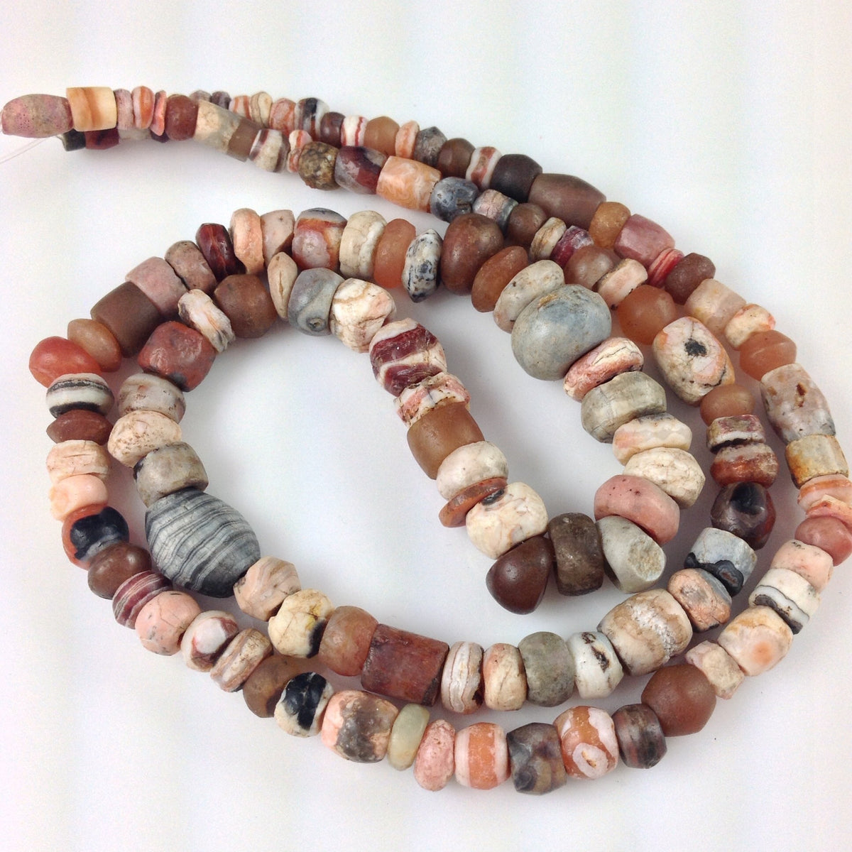 Neolithic Period Mixed Agate Beads, Strand, Mauritania - Rita Okrent Collection (S321d)