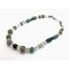 Necklace of Ancient Islamic Glass Beads, Bohemian Glass Beads and Mauritanian Silver Spacers - Rita Okrent Collection (NE381))