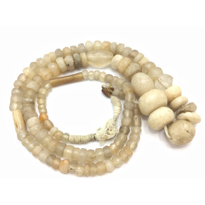 Ancient and Antique 32 Inch Strand Rock Crystal and Quartz Beads, Mali - Rita Okrent Collection (S291N)