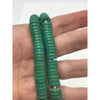 Vintage Green Molded Bohemian Flat Glass Button Beads - Rita Okrent Collection (ANT336)