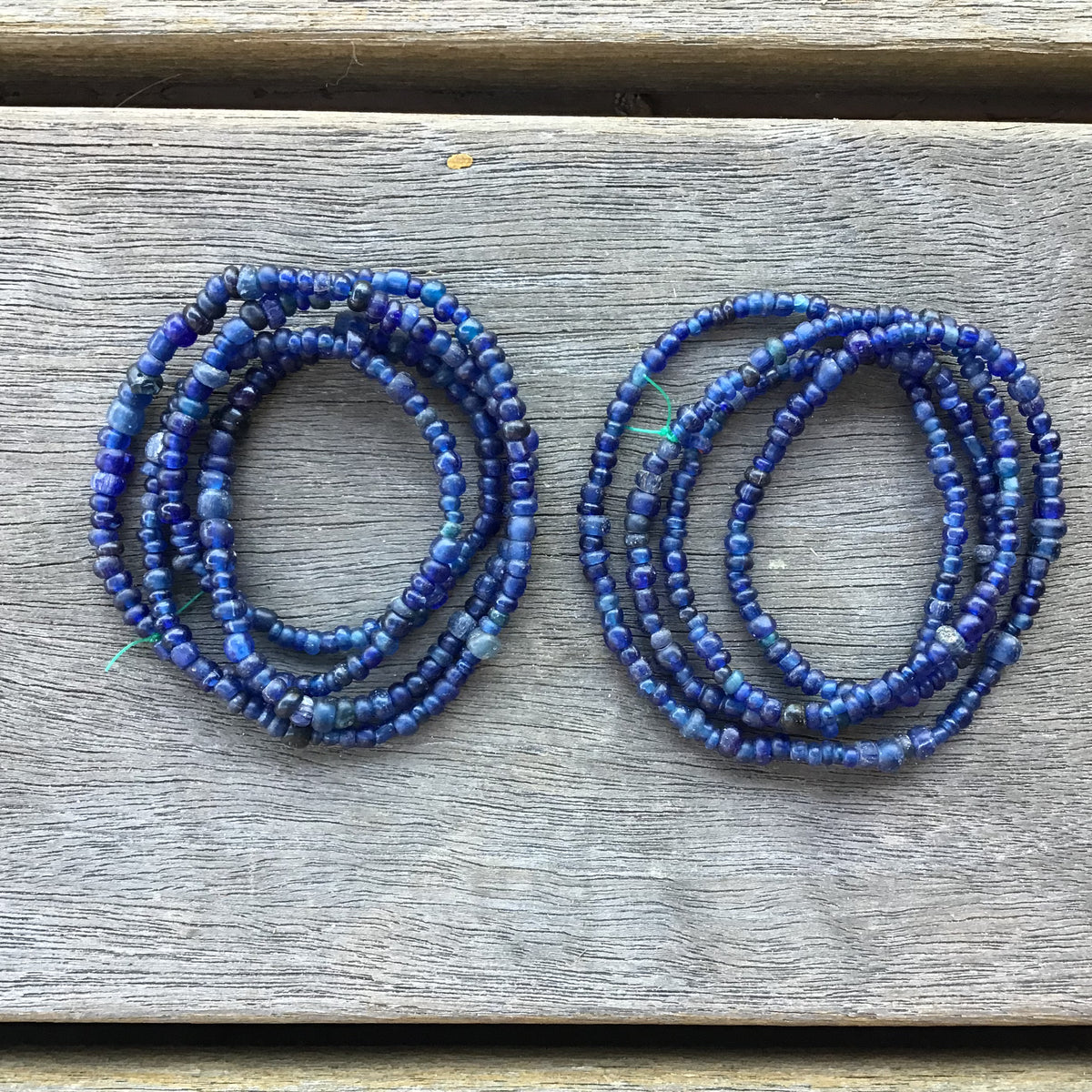 Excavated Dark Blue Glass Ancient Nila Beads, Djenne or Gao, Mali - Rita Okrent Collection (AT0611)