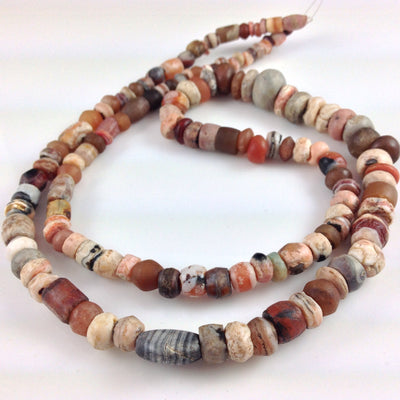 Neolithic Period Mixed Agate Beads, Strand, Mauritania - Rita Okrent Collection (S321d)