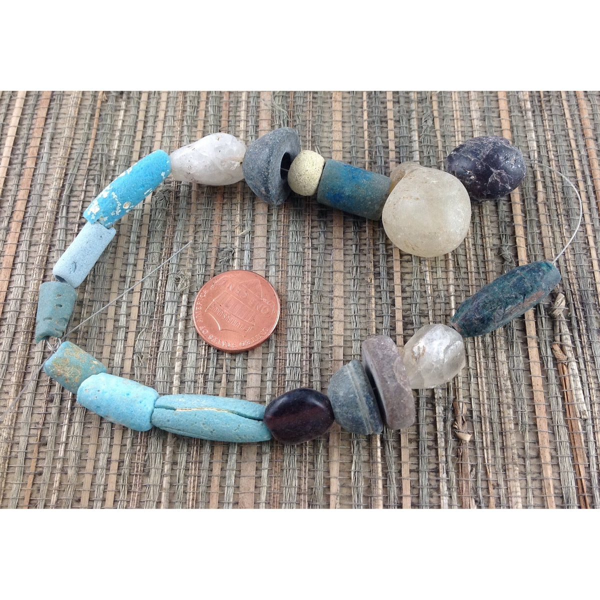 Glass, Stone and Faience Beads circa 2000 BCE, Middle East - Rita Okrent Collection (AN131a)