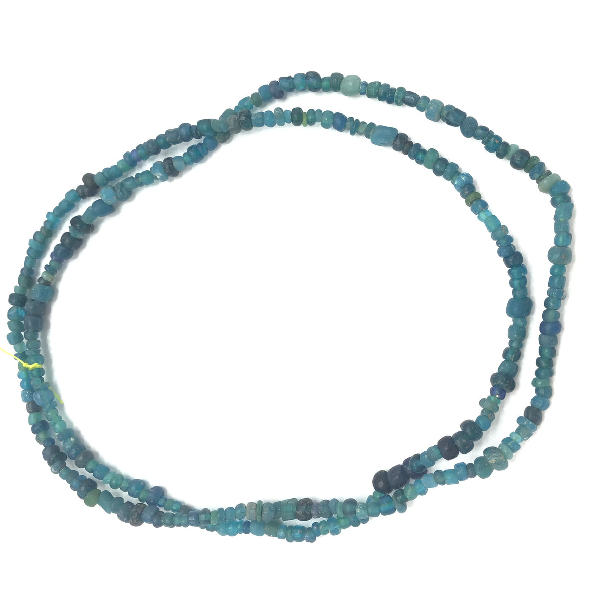 Translucent Teal Blue Aqua Antique Small Glass Nila or Indo Pacific Beads - Rita Okrent Collection (AT0651)