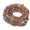 Ancient and Antique Mainly Carnelian Stone Beads from Mali, Smaller Beads Strand - Rita Okrent Collection (S443)