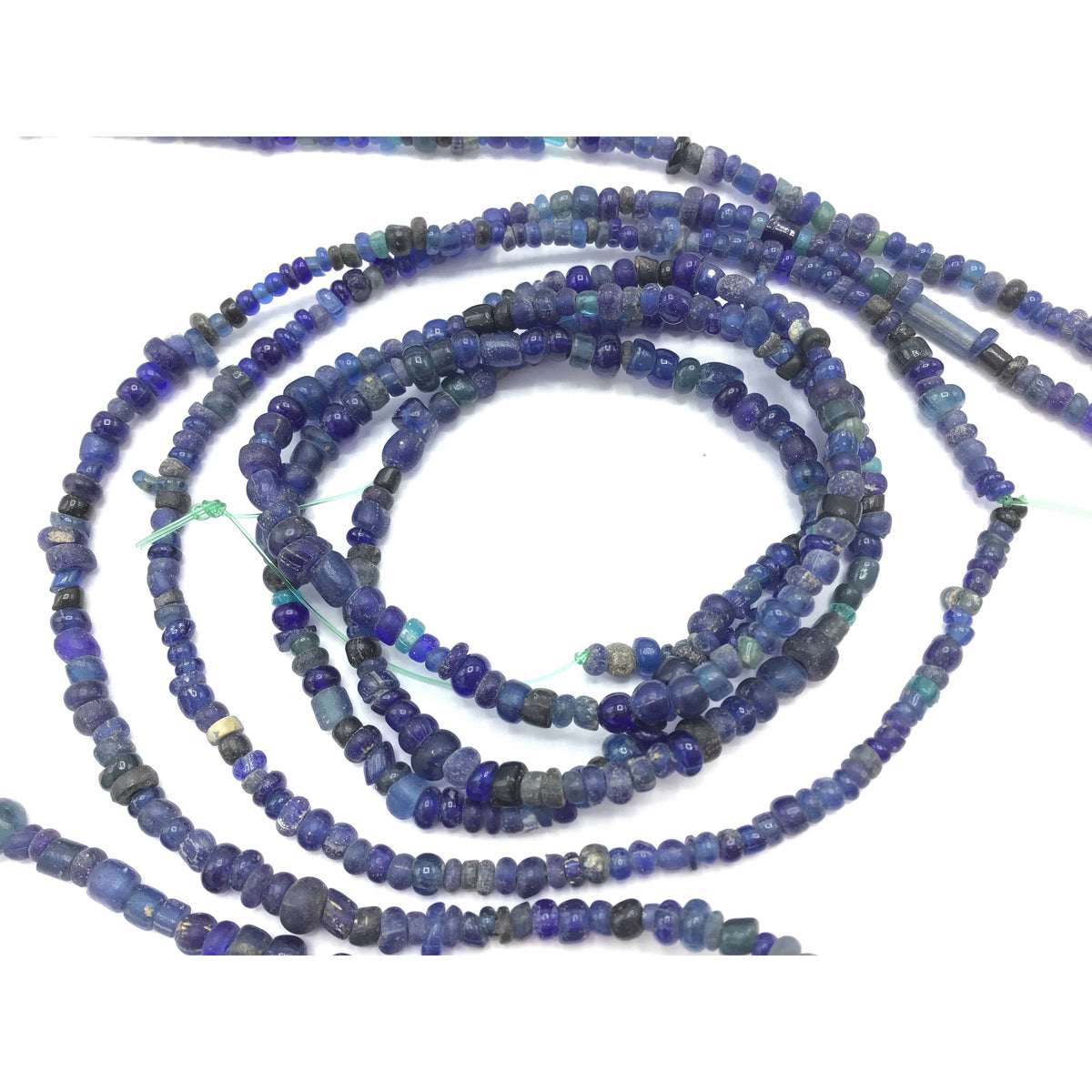 Excavated Dark Blue Glass Ancient Nila Beads, Djenne or Gao, Mali - Rita Okrent Collection (AT0611)