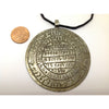 Bedouin Silver Vintage Inscribed Silver Circular Focal Pendant - Rita Okrent Collection (P649)