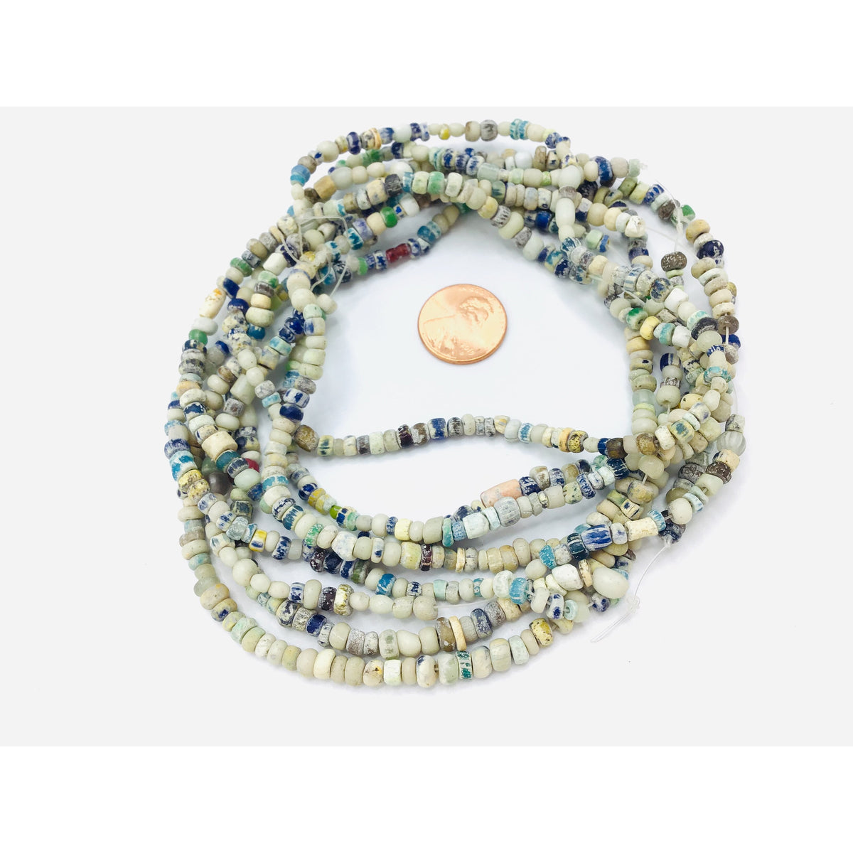 Antique Excavated Mixed Pearlized Venetian and Nila Beads from Mali - Rita Okrent Collection (AT0628e)