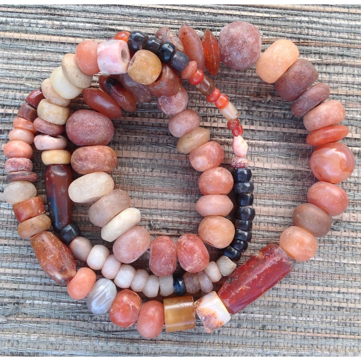 Ancient Agate, Carnelian and Stone Beads, Mali  - S349b