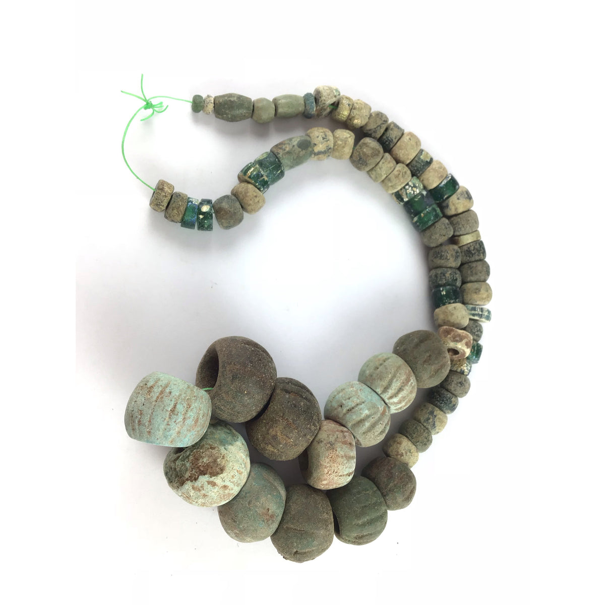 Ancient Egyptian Faience Beads with Mixed Ancient Glass Beads, from Egypt and West Africa - Rita Okrent Collection (AN275)