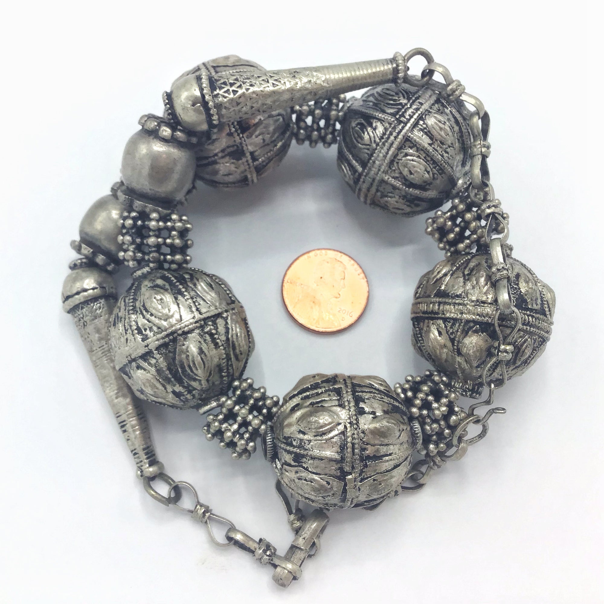 Antique Silver Beaded Necklace — Ranjanas Rarities