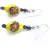 Bright Yellow Antique Venetian Glass Beaded Earrings - Rita Okrent Collection (E358)