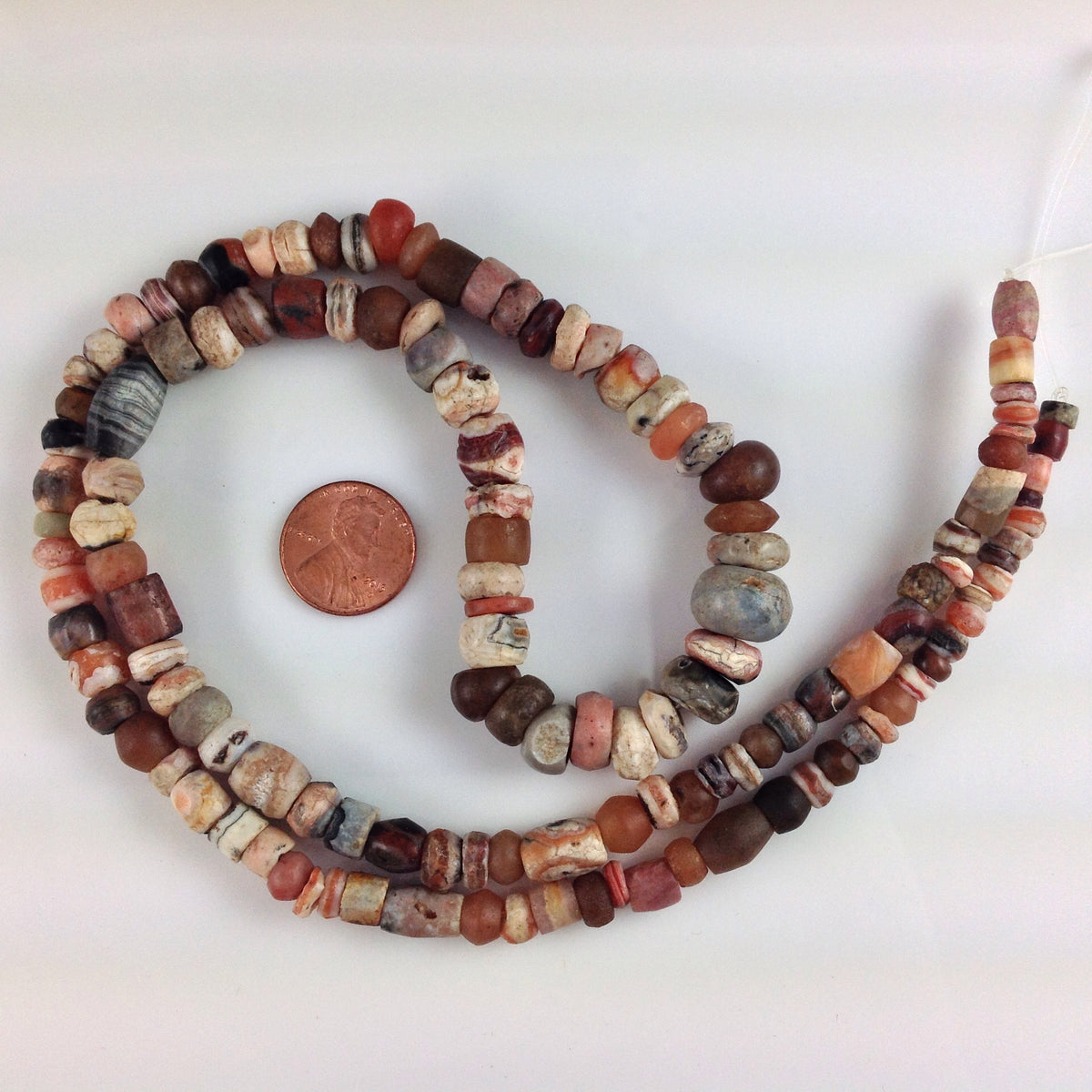 Neolithic Period Mixed Agate Beads, Strand, Mauritania - Rita Okrent Collection (S321d)