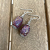Vintage Purple Glass Sugar Beads, with Silver Beads from Bali - Rita Okrent Collection (E309b)