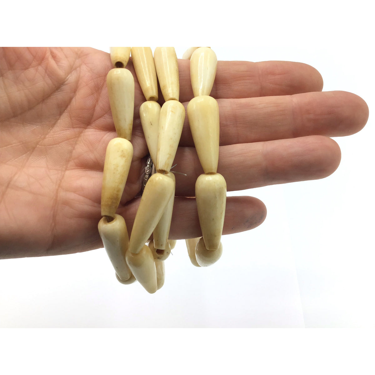 Vintage Matched Rounded Cone Shaped Bone Beads, Ghana or Nigeria - Rita Okrent Collection (AT1561)