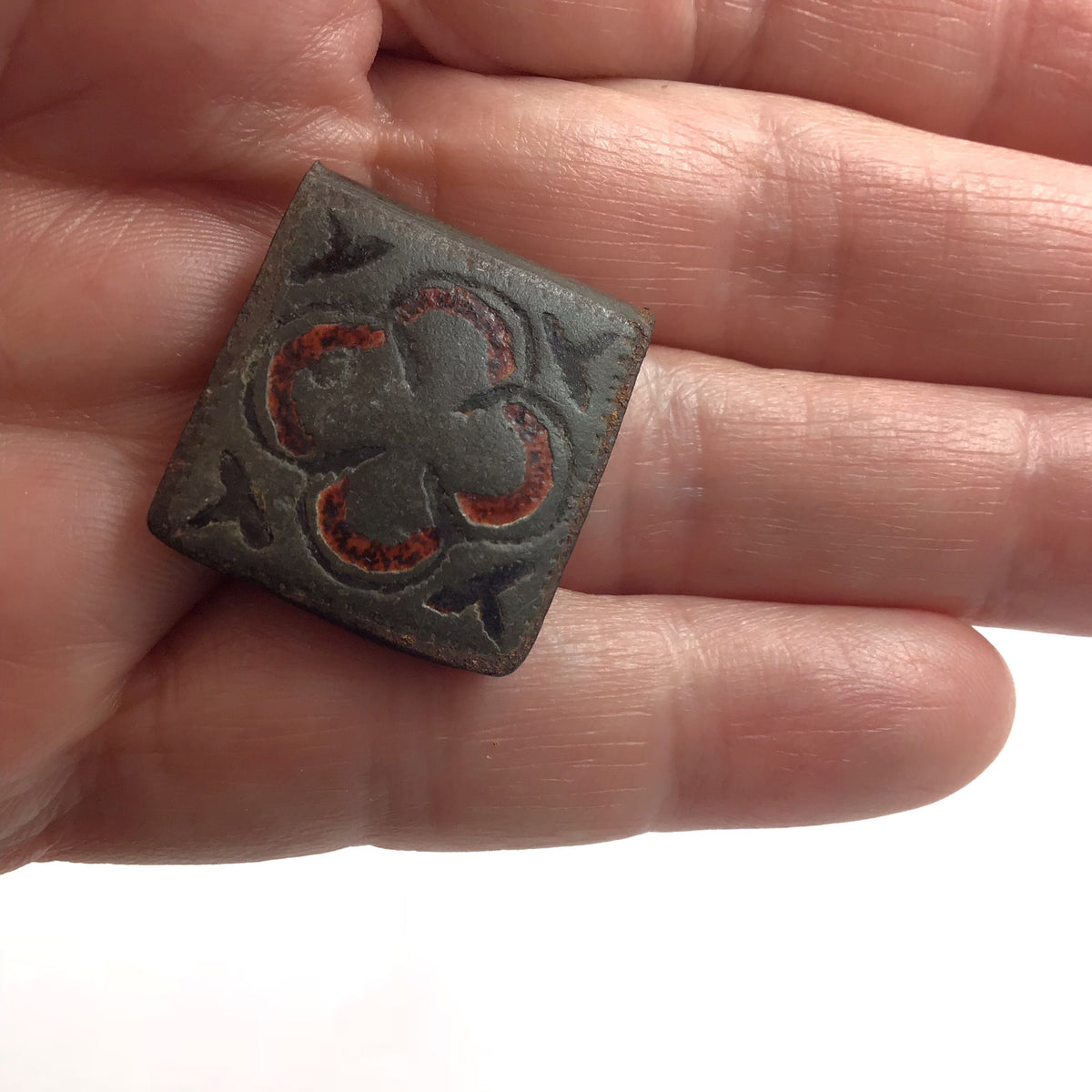 Small Silver Metal and Brass Kitab Pendant, Morocco - RIta Okrent Collection (P599)