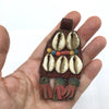 Harratine Gris Gris Leather Protective Amulet with Shells and Beads, Morocco - Rita Okrent Collection (P564g)