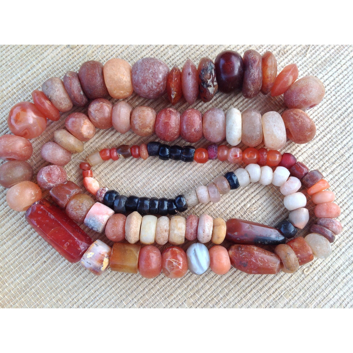 Ancient Agate, Carnelian and Stone Beads, Mali  - S349b