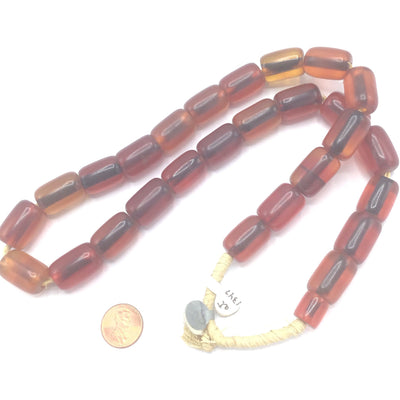 Vintage Red Orange Faux Amber Beads from the African Trade - Rita Okrent Collection (AT1347)
