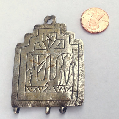 Old Islamic Silver Protective Amulet with Arabic Writing - P654